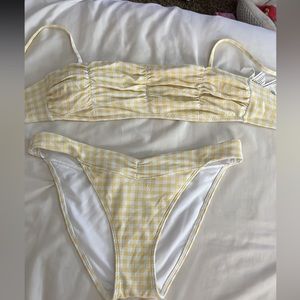 Yellow Gingham Bikini Worn Once